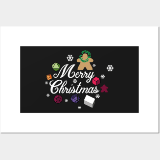 Merry Christmas Board Game Pieces - Christmas board game design- Gaming Art Posters and Art